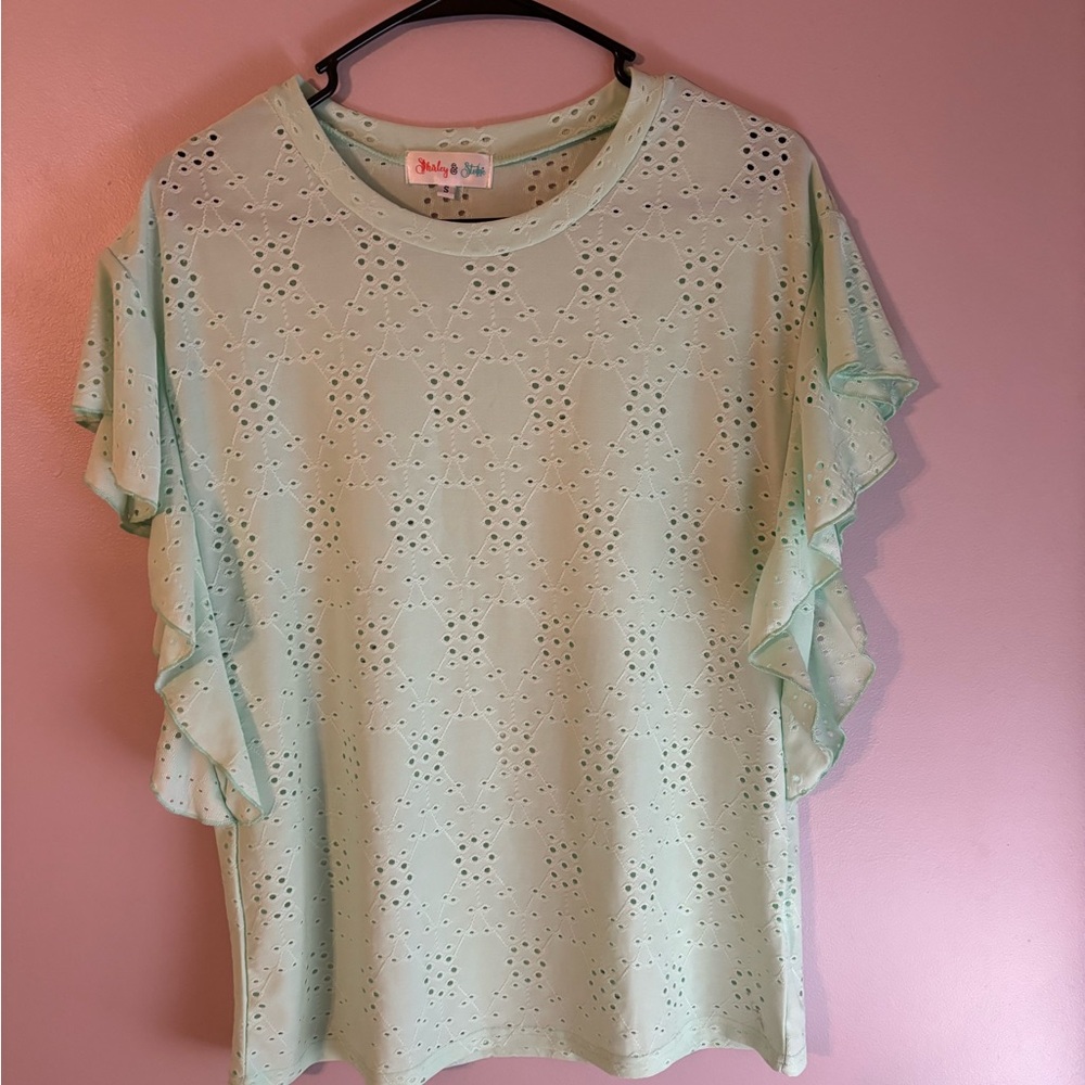 Cute eyelet top
